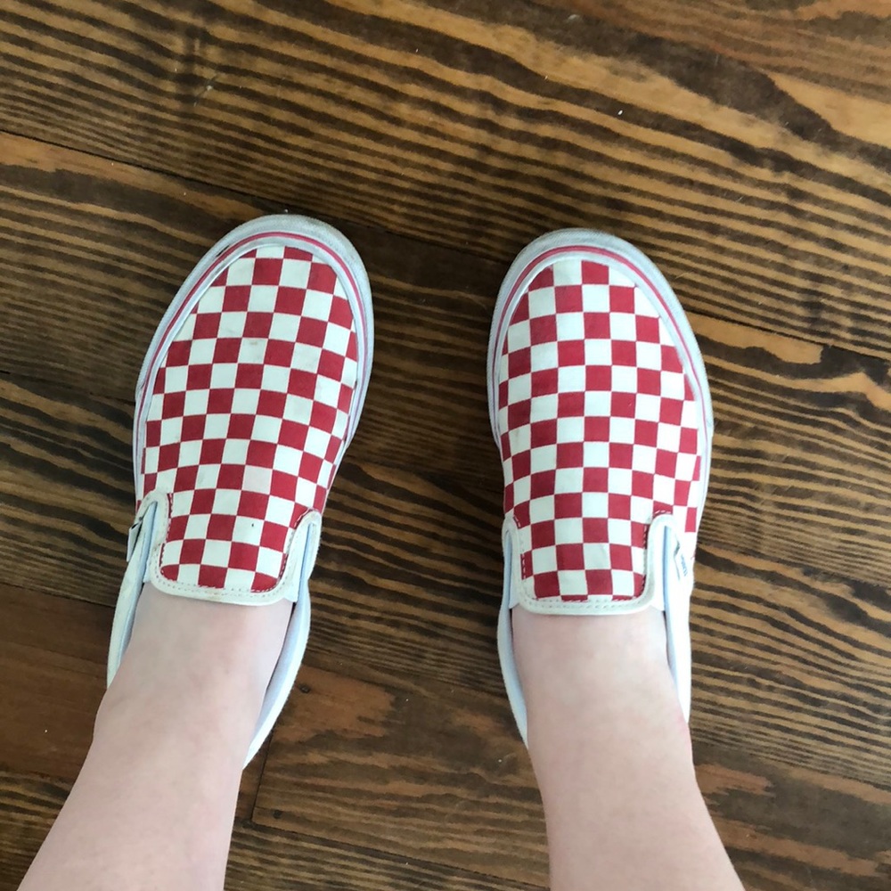 Red Checkered Vans